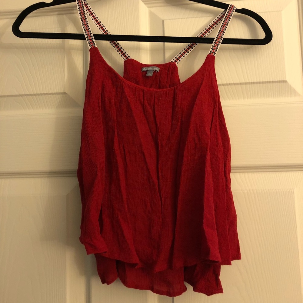 Red tank top
